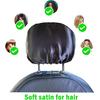 2 Pcs Satin Car Headrest Cover For Women Haircare Soft Satin Car Head Rest Cover For Hair Protection Satin Cover For Headrest, Reusable And