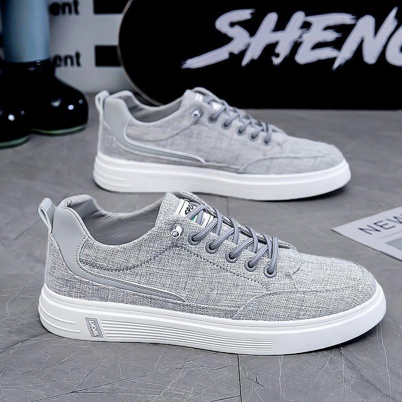 Canvas shoes men's spring breathable 2025 new old Beijing cloth shoes lazy one pedal Doudou casual board shoes trendy shoes