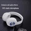 2025 Luminous Wireless Over-Ear Bluetooth Headphones with Heavy Bass and Large Earcups for Boys, Ideal for Running.