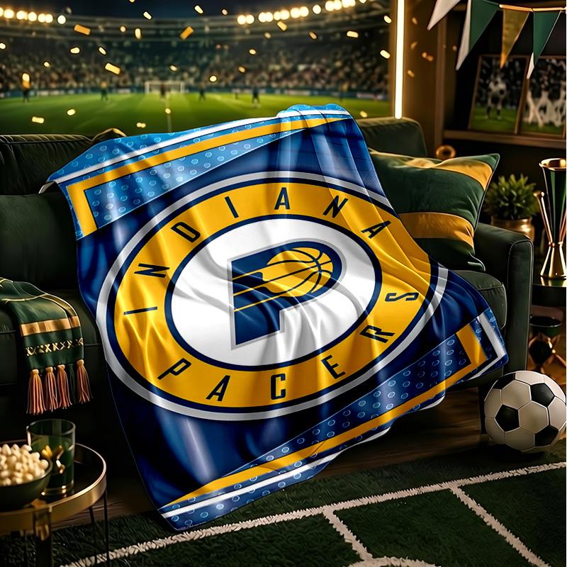 Pacers Basketball Team Blanket Lightweight Flannel Bedding Blanket Perfect for Travel, Camping, Living Rooms, Offices, Sofas, Fan Christmas gift