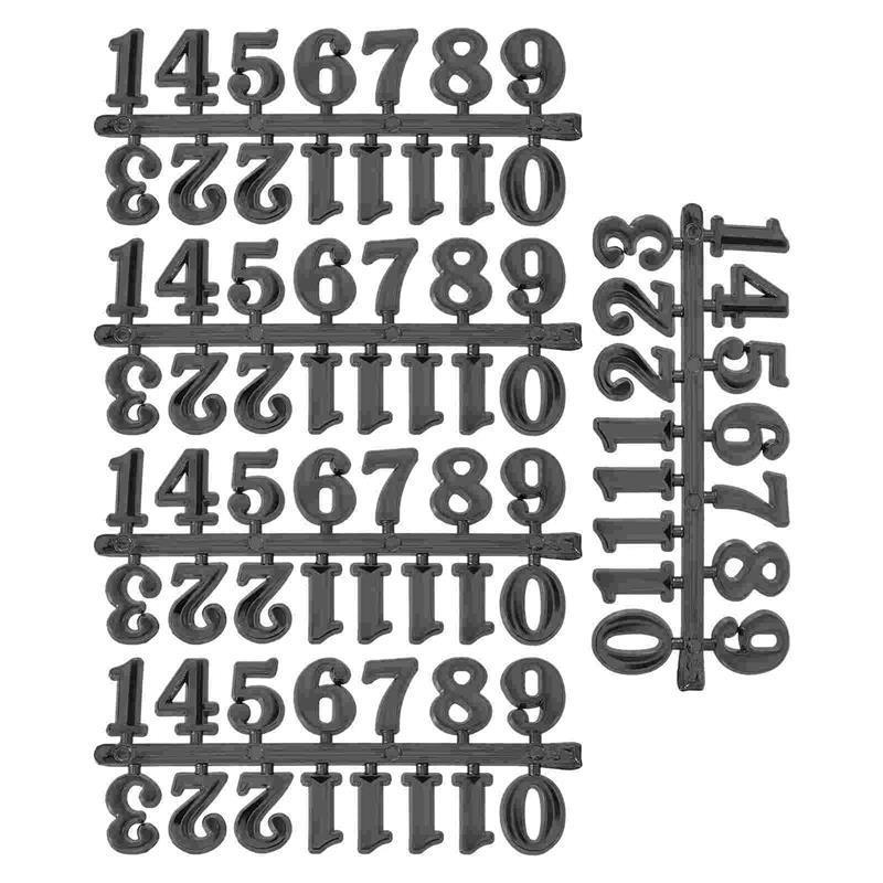 5 Sets Clock Arabic Numbers Clock Replacement Numbers Plastic Arabic Clocks Repair Parts Roman Numeral Wall Clock Number Plates