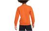 Nike Sweatshirt Kids' Apparel CLUB Letter Crew Neck Fleece Lined Casual Sports Campfire Orange Kids' FZ6425-878