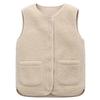 2024 Autumn/Winter Slim-Fit Korean Style Lambswool Vest - Warm, Versatile Sleeveless Fleece Jacket