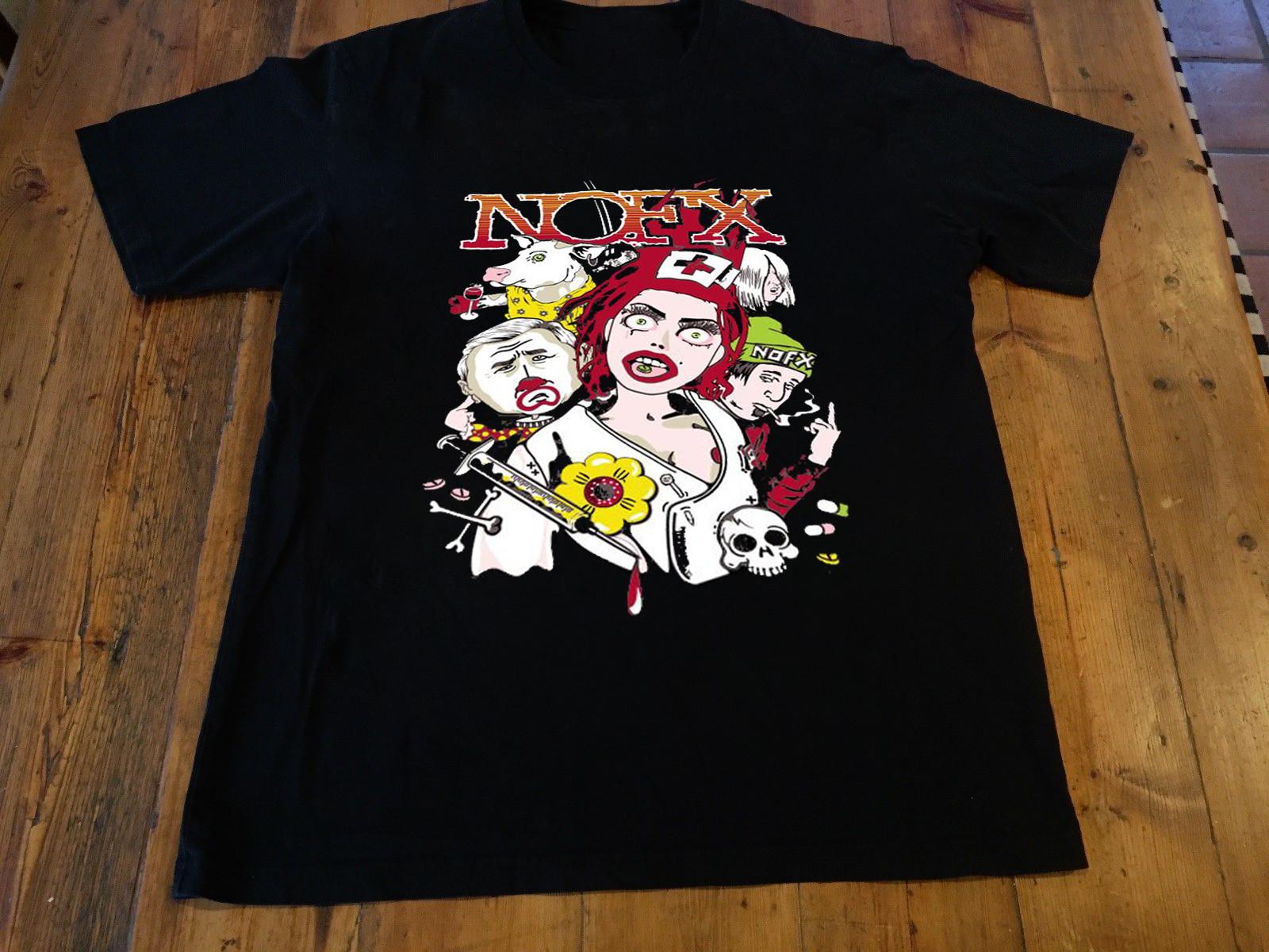 NOFX Band Men s Black T-T-Shirt S-5XL M