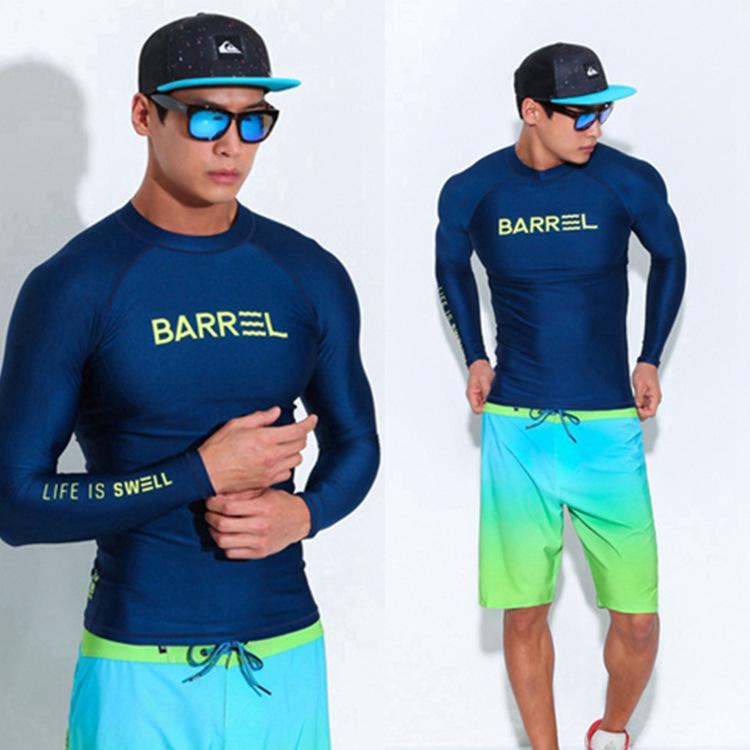 Men's Korean Quick-Dry Long-Sleeve Surf & Swim Sunscreen Set