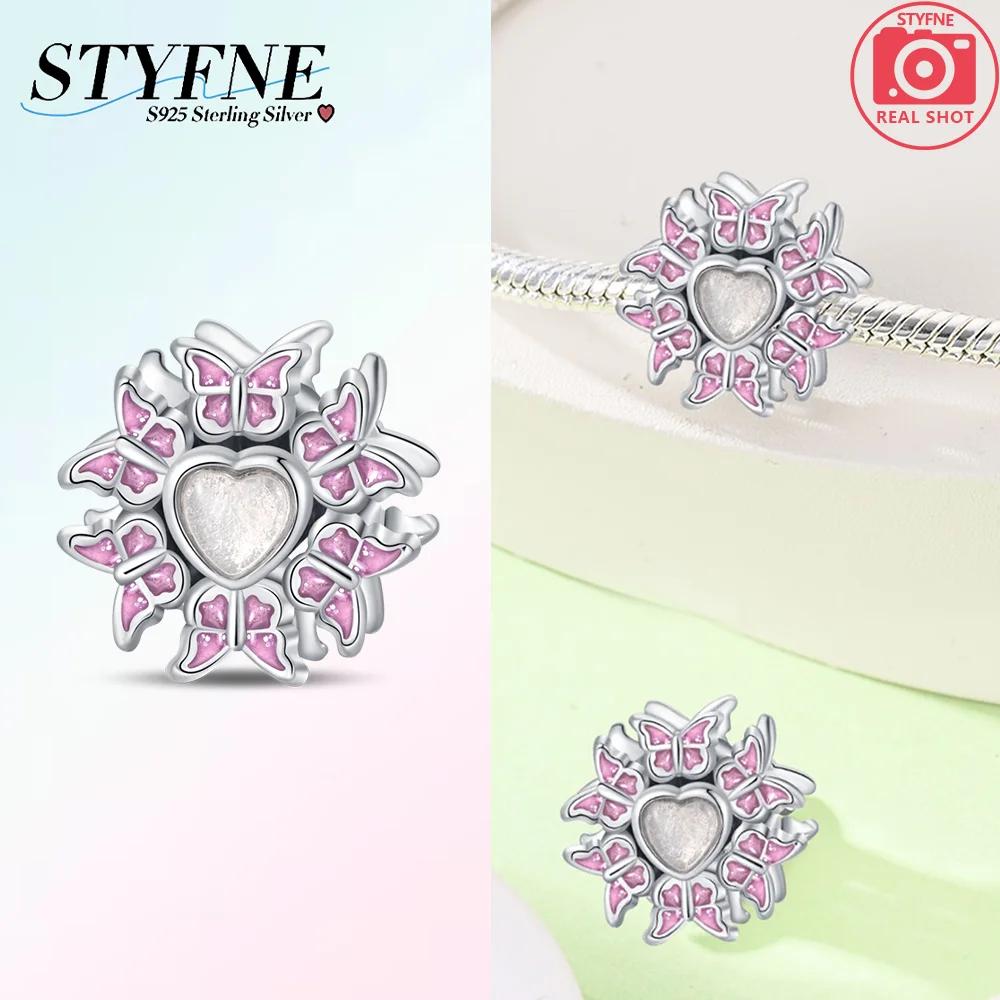 Charms Plataoriginales Butterfly Luminous Beads For Charms Copper Bracelet Beads Jewellery Making Women'S Gift