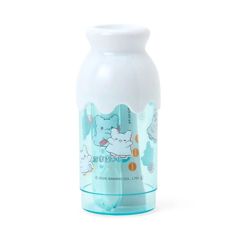 Sanrio HANAMARUOBAKE Milk bottle shaped Tooth Brush Set Blue Japan NEW
