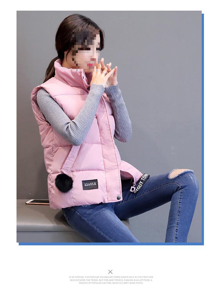Ärmellose Daunen-Baumwollweste für Damen - 2024 Modetrend für Herbst und Winter