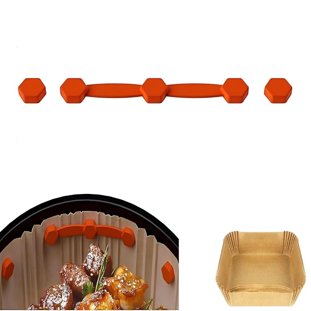 Fryer Magnet Silicone Buckle, Used For Fixing, Fryer Magnet For Parchment, Food Grade, Heat Resistant, Quick Connection Design, Ensuring Safe Cooking