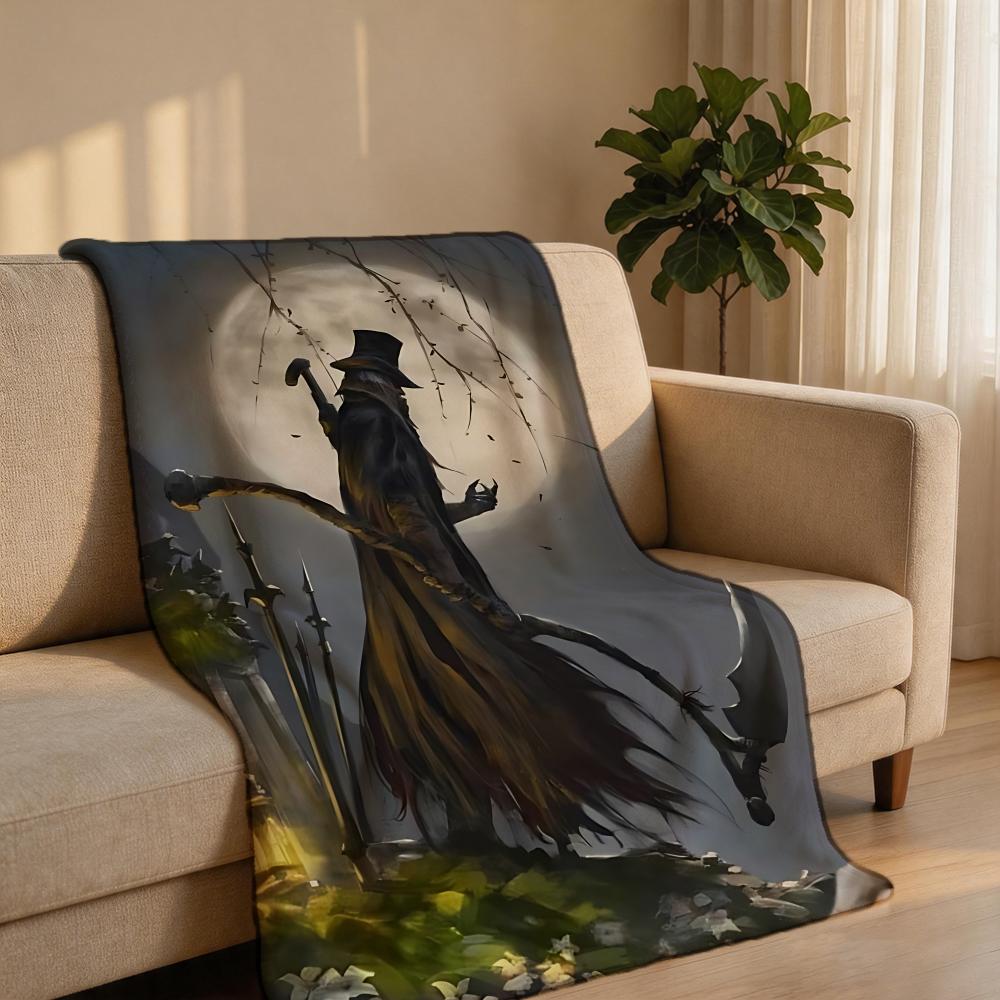 Game B-Bloodbornes Throw Short Plush Throw Blanket Soft Skin-Friendly Multi-Scene Home Office