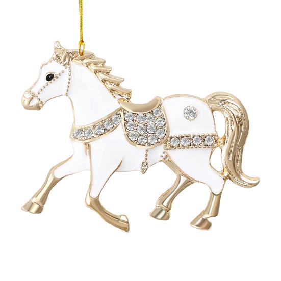 Horse Christmas Ornaments Sparkly Rhinestone Horse Hanging Decoration
