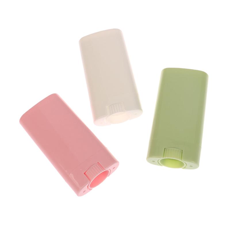 15G Refillable Perfume Deodorant Containers Empty Lip Balm Tube Plastic White Green Portable Cosmetic Lipstick Tubes