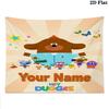 Hey Duggee Custom Name Wall Tapestry Aesthetic Wall Hanging Printed Fabric Blanket Decorative Tapestries for Bedroom Living Room Home Decor