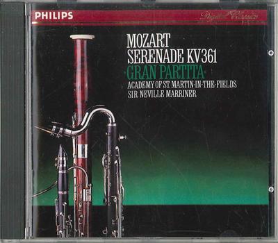 CD MOZART, MARRINER; AMF - Mozart: Serenade KV 361- Gran Parti 4127262 PHILIPS 1987 Deutschland Klassik Gebraucht