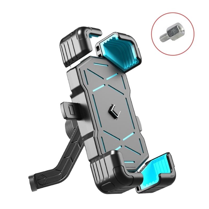 Bike Phone Mount Stand NonSlip Anti-Vibrations Universal Bike Handlebar Adjustable Phone Mount Clip Easily to Install