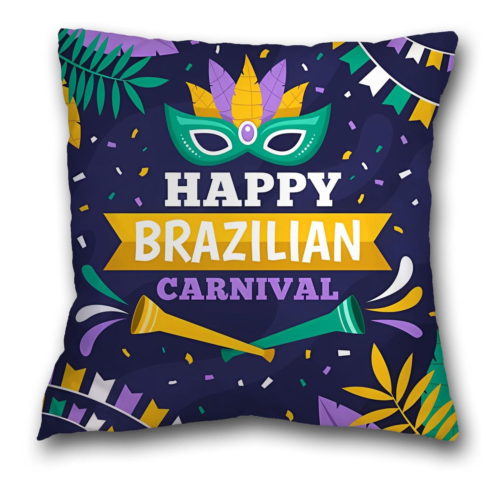 

18x18 наволочки, бразильская карнавальная подушка, льняные наволочки для дивана, украшения дома One Size