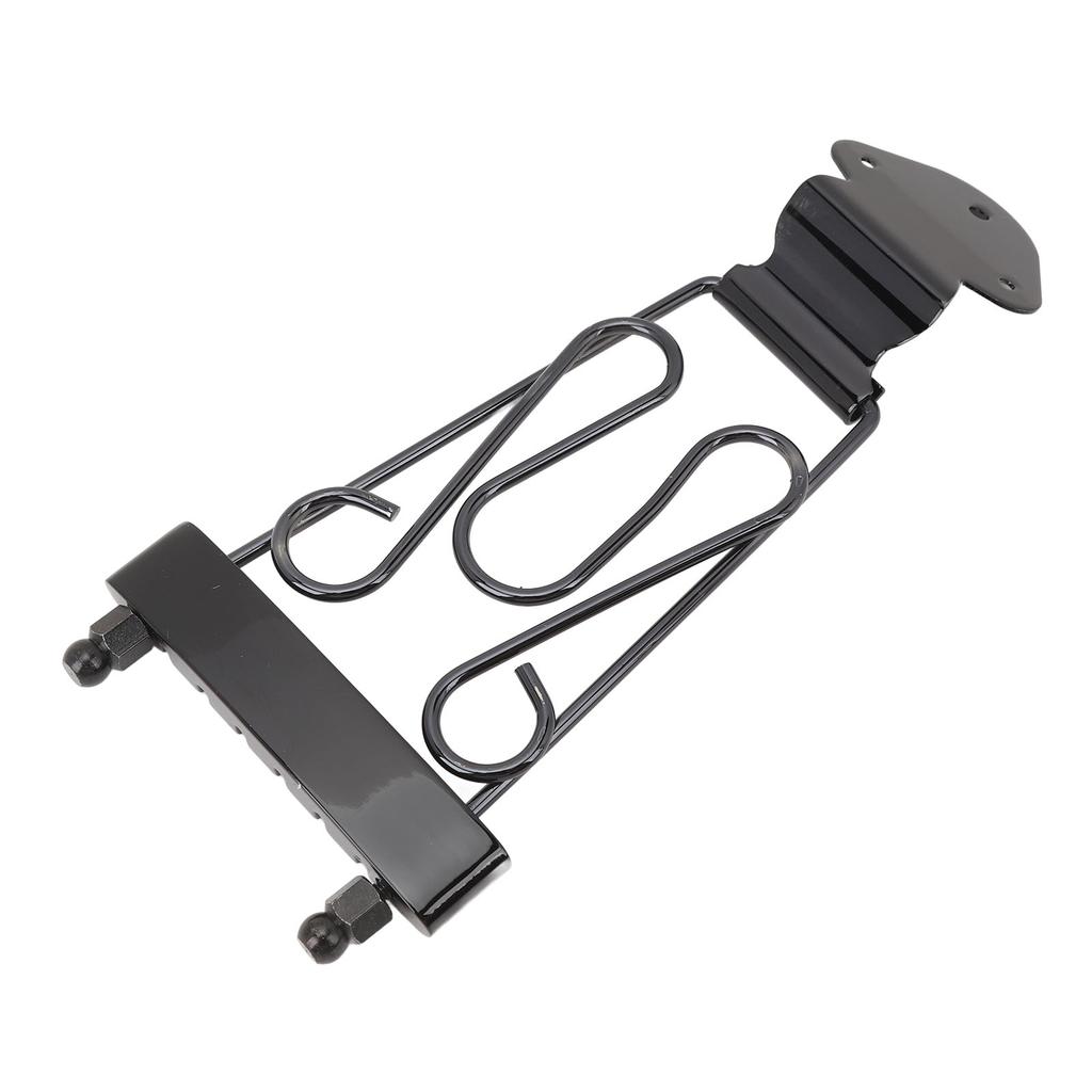 6 String Trapeze Tailpiece with Screws Height Adjustment Open Frame Bridge Tailpiece for Archtop Jazz Guitar Bass