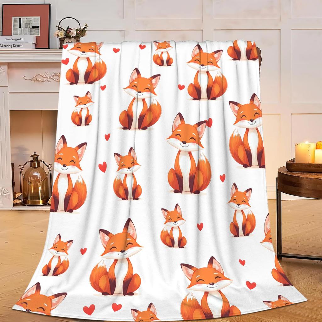 Cartoon fish animal Printed Blanket for Sofa Bed Travel Camping Living Room Office Conditioning Blanket for All Seasons Gifts