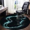 1PC Guitar Waves Office Round Area Rug, Mat Suitable For Office, Under Office Chairs Bedroom Living Room Home Decor, Room Deco