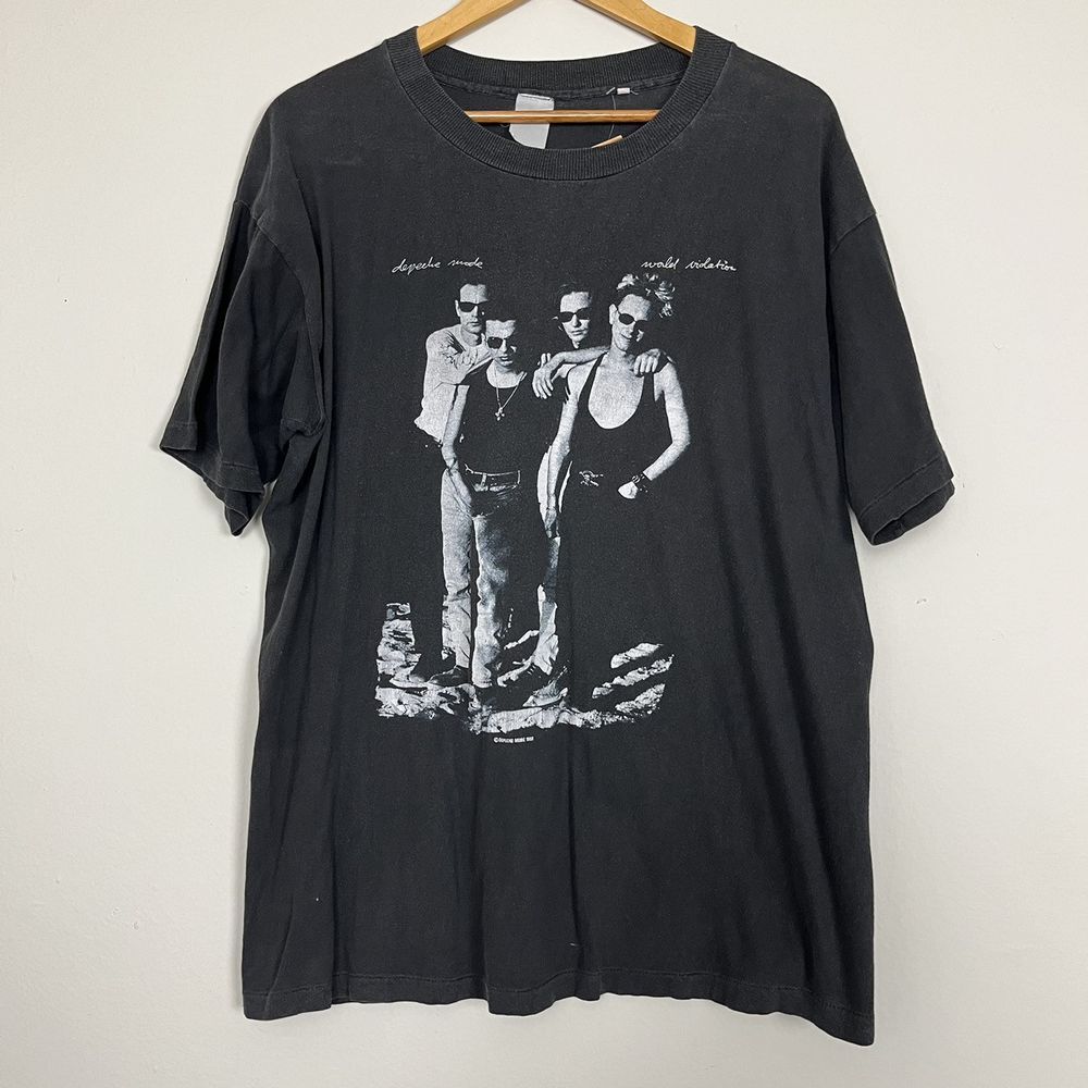 T-shirt Unisex Nera Depeche Mode World Violation Tour 1990 S-5XL