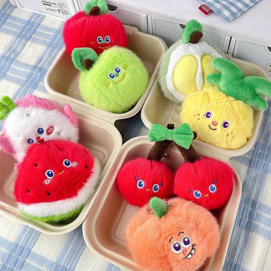 Fruit Plush Vegetable Toy Pineapple Durian Key Chain Pendant Decoration Gift