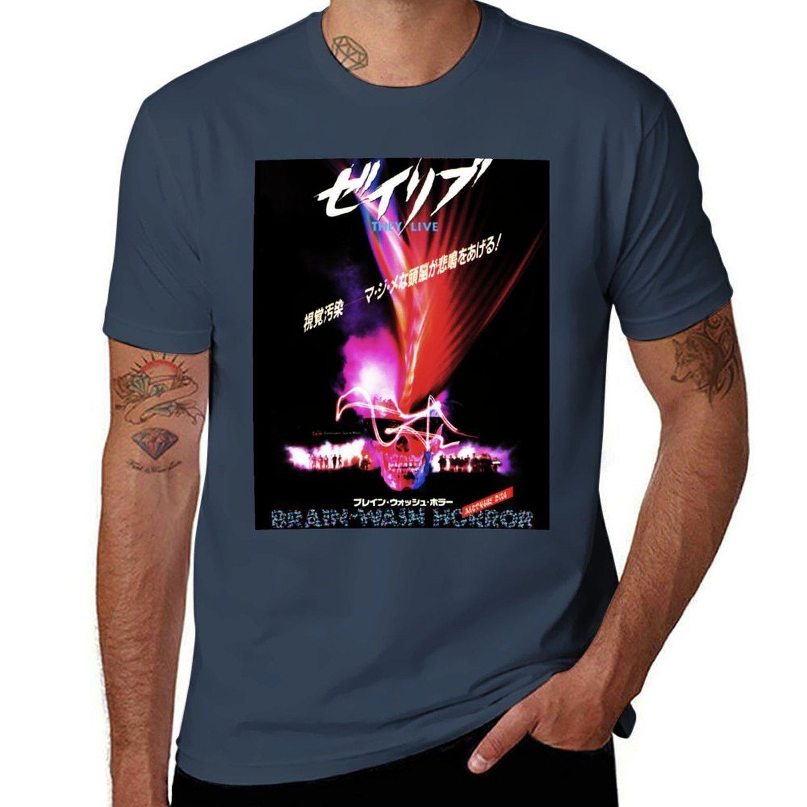 They Live Japanese Poster Tshirt Big And Tall Casual Tshirt S