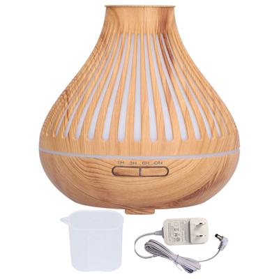 400ml Oil Diffuser 7Color LED Light Wood Grain Humidifier for Home Office