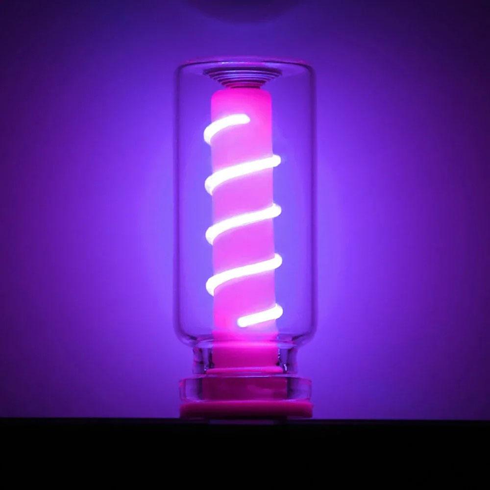 

USB Ambient Night Lights Touch Dimming Glass Bottle Lamp LED Mood Light Spiral Filament Atmosphere Lighting Car Bedroom Decor 1Pc фіолетовий