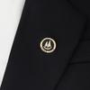Brooch Pin Sparkling Rhinestones Inlaid Sailing Ship Pattern Smooth Polished Surface Suit Neck Badge Anti-exposure Buckle