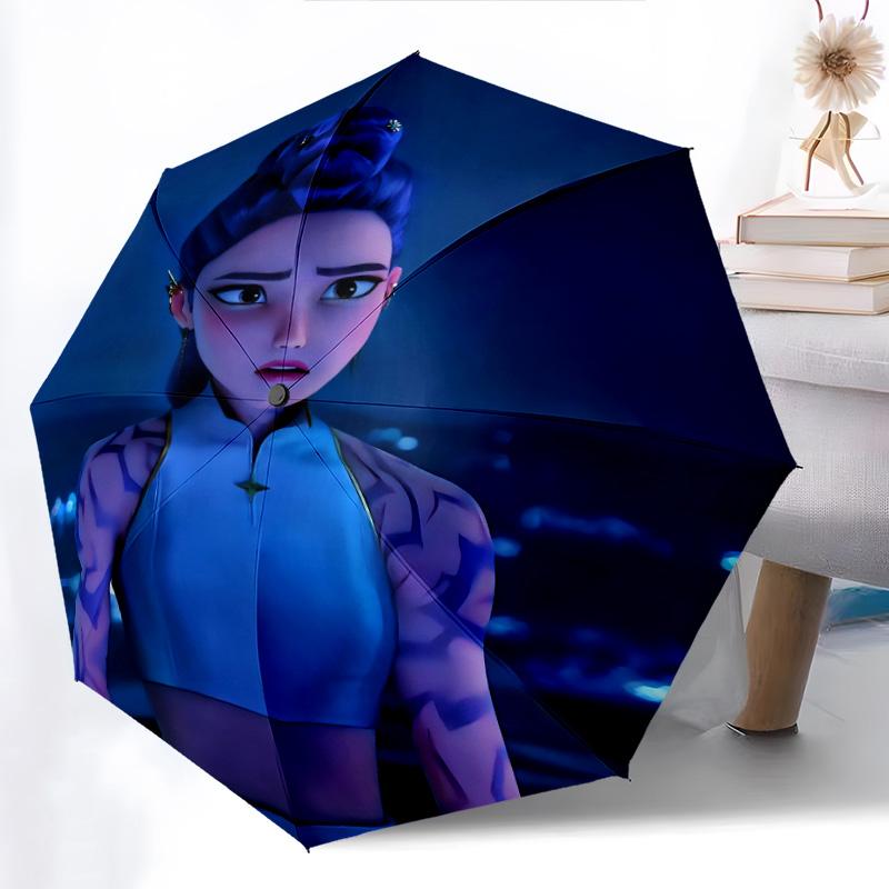 Ink: Mystical Tattoos Glow Night Folding Umbrella Suitable for All Seasons Suitable for All Seasons Umbrella Gift Sun Umbrella