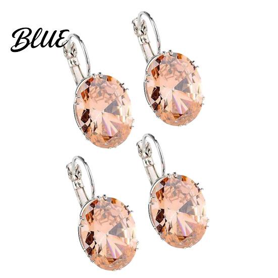 Unique Design Earrings 46024 Pairs Teardrop Lightweight Sparkling Cubic Drop