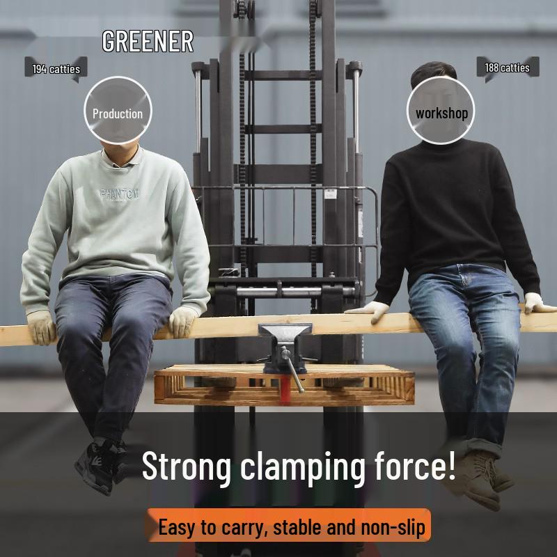 Green Forest Heavy-Duty Multi-Function Workbench Vise - Small Industrial Grade Flat Clamp