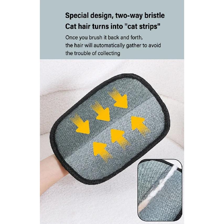 2 In 1 Pet Hair Removal Mitts For Cats Dogs Static Brush Pet Hair Remover Brush Removing Dog Cat Hair From Sofa Carpet Supplies