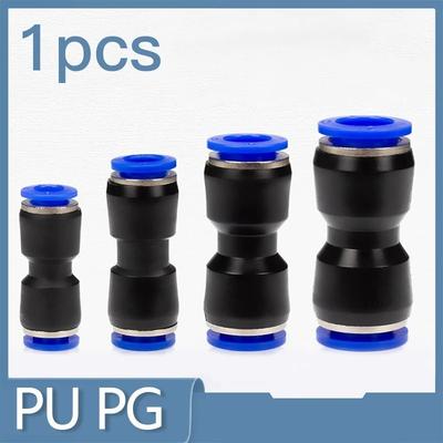 1 szt. PU PG pneumatyczne szybkie złącze plastikowego węża powietrznego 4 6 8 mm 10 mm 12 mm 14 mm 16 mm proste redukcyjne szybkie złącze gazowe