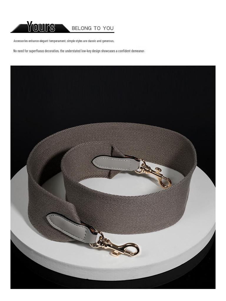 6cm Wide Cowhide Canvas Shoulder Strap for Versatile Crossbody Bucket Bags
