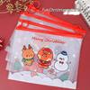 Cartoon Christmas Heart Zipper Ring Binder - Transparent Stationery Storage Bag