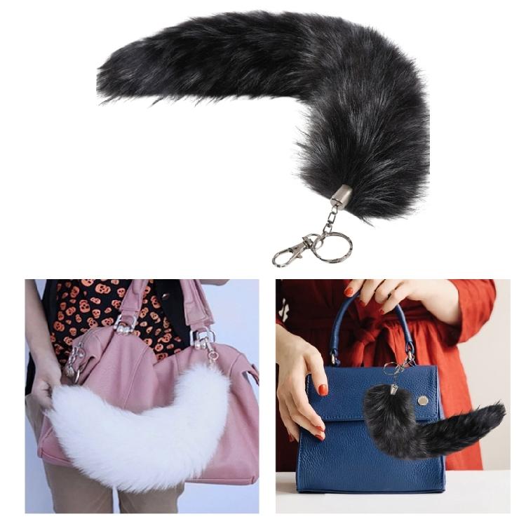Big Foxes Furs Tail Tassels Keyring Fashion Pendant Keychain Handbag Charm