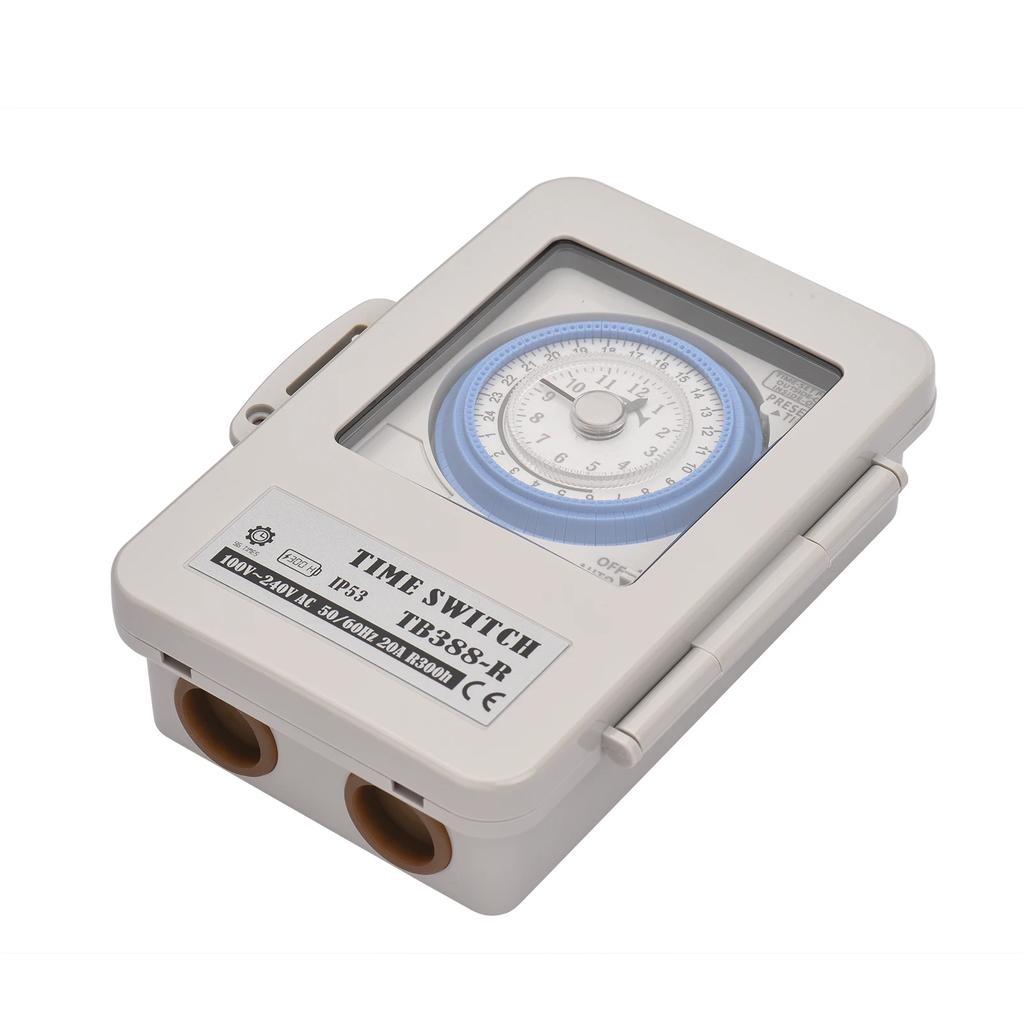 Mechanical 24 Hours Timer Switch IP53 AC 100-240V Programmable Electrical Timer Switch Box 15 Minutes Interval 96 Times ON/ OFF