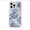 Husă de telefon avansată cu flori albastre pentru IPhone 17 11 12 13 14 15 16 Pro Max Air Plus 16E Capac durabil unic Funda protectoare