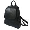 Leather Backpack Black First Layer Cowhide Women'S Bag Double Zipper Mezzanine Design Casual Versatile Backpack