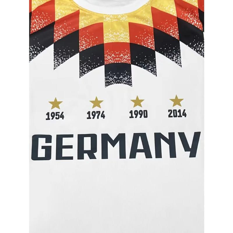2026 USA Canada-Mexico World Cup Mens Soccer Jersey TShirt German Flag Pattern Short Sleeve Top Summer Sporty Style Loose-Fit Plus-Size Tee