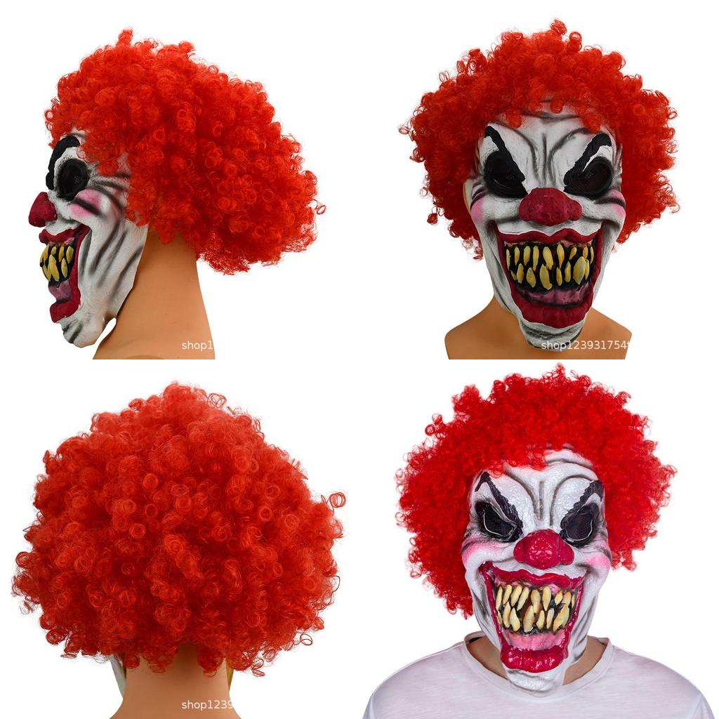 Terrifying Evil Clown Mask Halloween Christmas Horror Party Props Latex