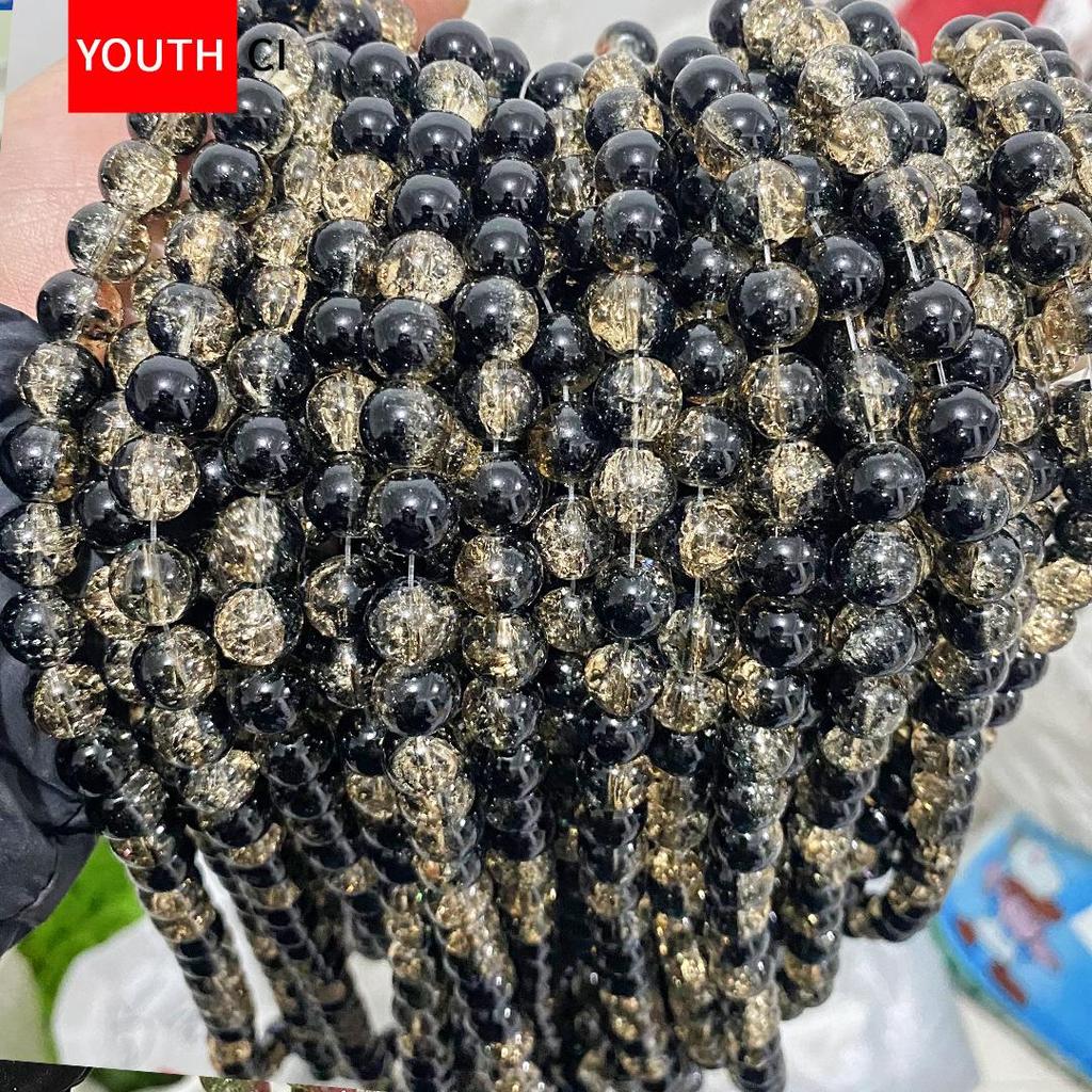 Koraliki z kryształowego szkła z glazurą crackle ice do samodzielnego tworzenia bransoletek i projektów przekładek