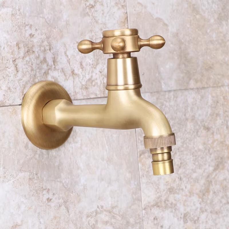 Shiaosen European Retro Brass Single Cold Water Faucet