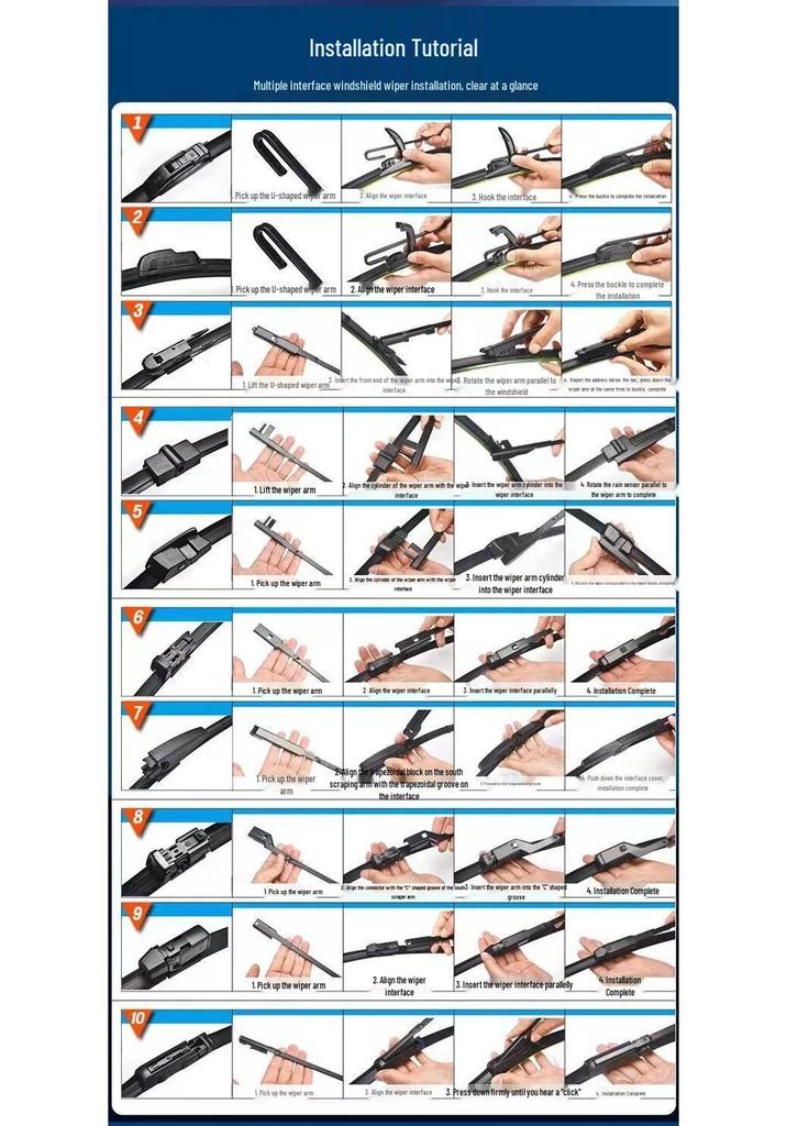 BYD Han Frameless Wipers: Front & Rear Old Model Silent HD Rubber Strips
