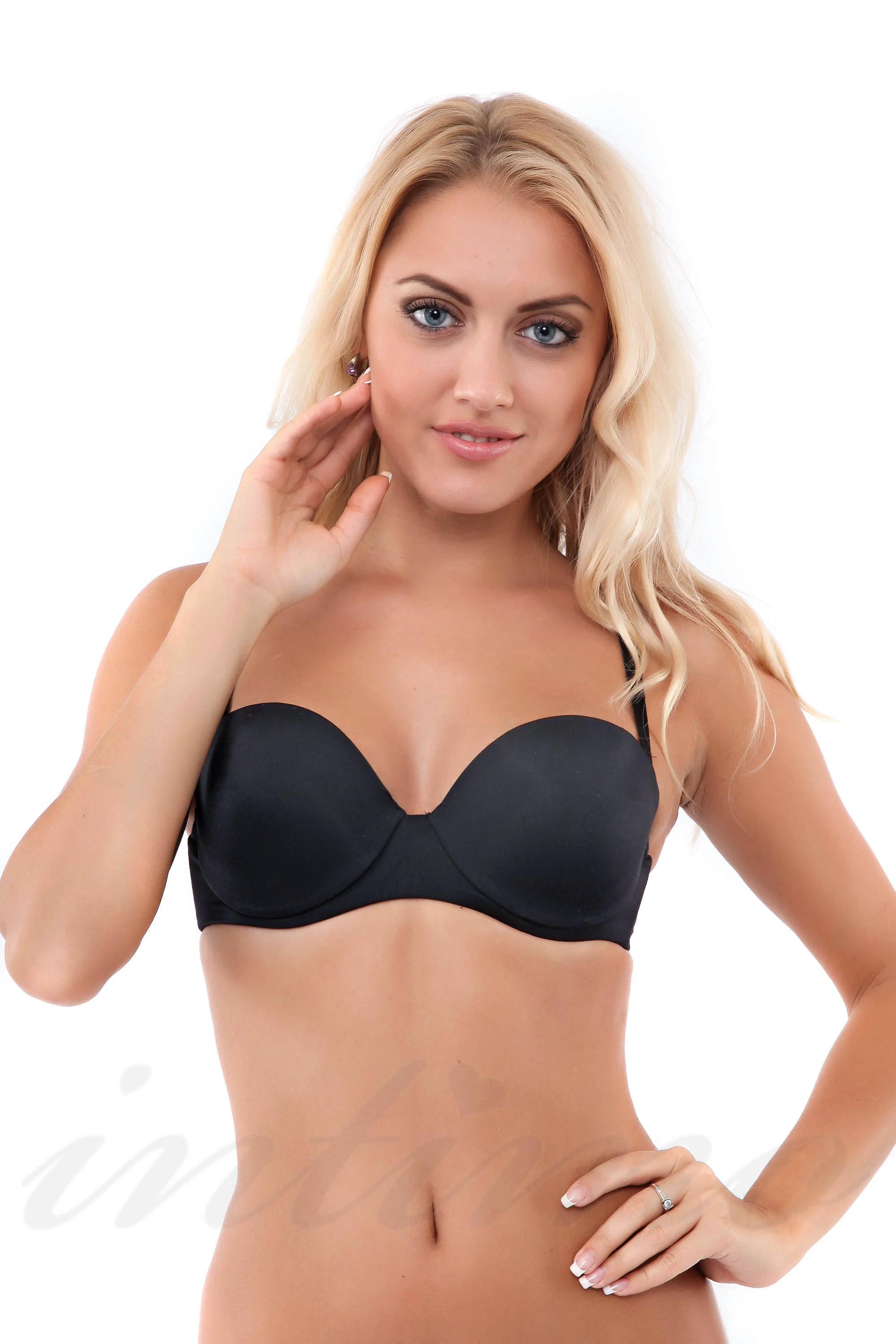 

Бюстгальтер із ущільненою чашкою Jolidon (15051) 70C прозорий колір чорний