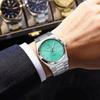 Luxury Man Quartz Watch Luminous Waterproof Stainless Steel Men Wristwatch Date Week Business Men's Fashion Watches+Box