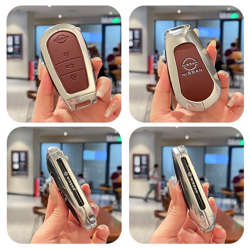 Premium 2025 Dongfeng Nissan N7 Key Cover - Metal & Leather