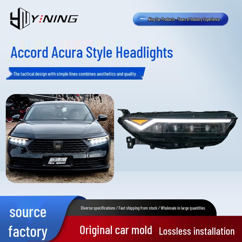 LED Daytime Running Light Headlight Assembly for Honda Accord Acura - Modified Car Accessories Lens Resin