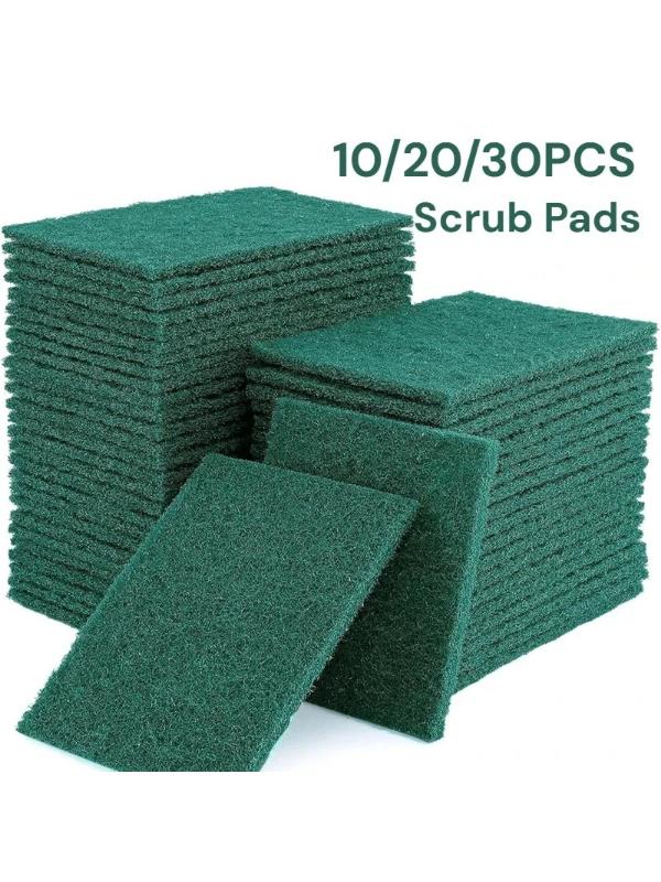 10/20/30PCS Scrub Pads Household Kitchen Oil Removal Dishwashing Pot Pads Scratch Free Multipurpose Reusable Cleaning Dishrag